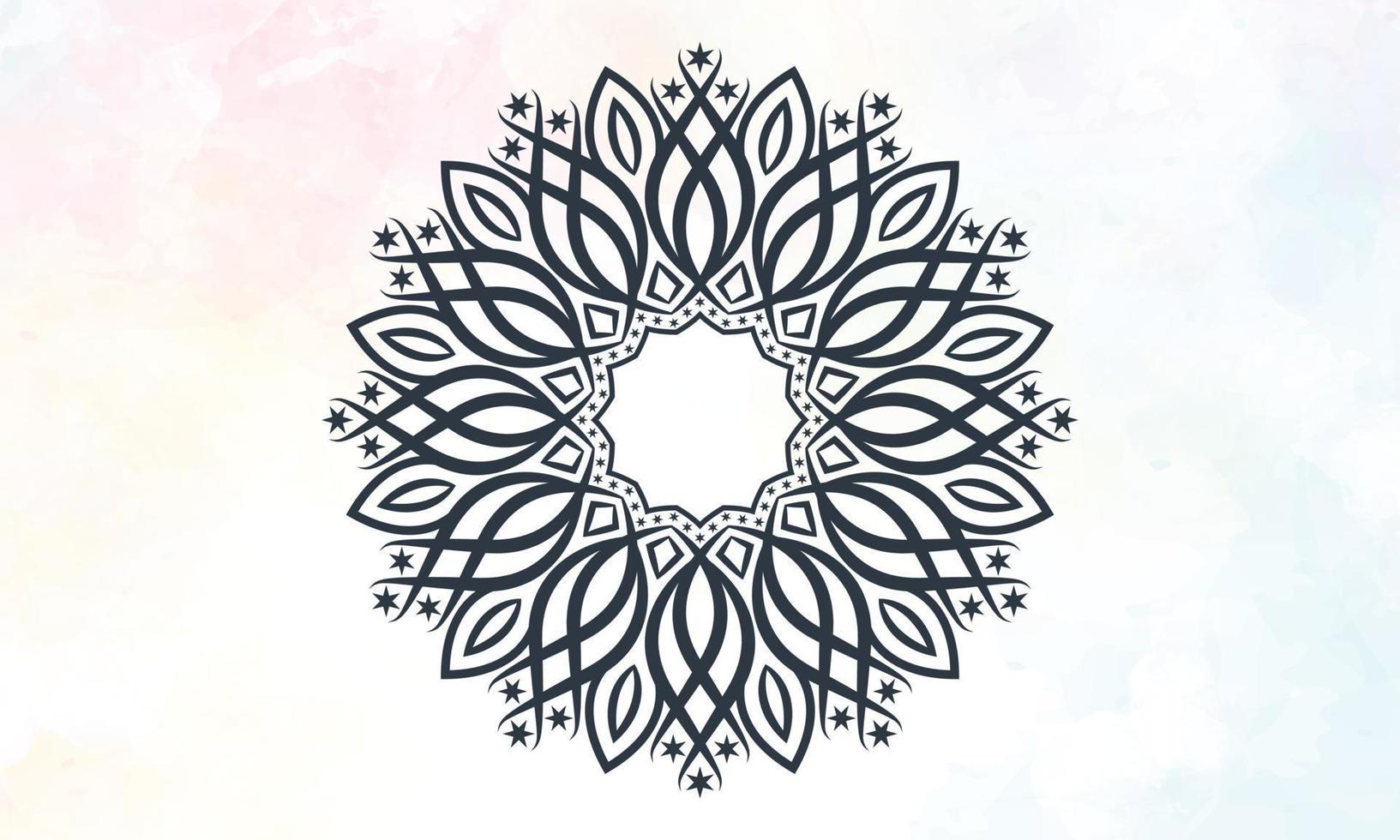 diseño de mandalas patrón de encaje redondo ornamental. vector