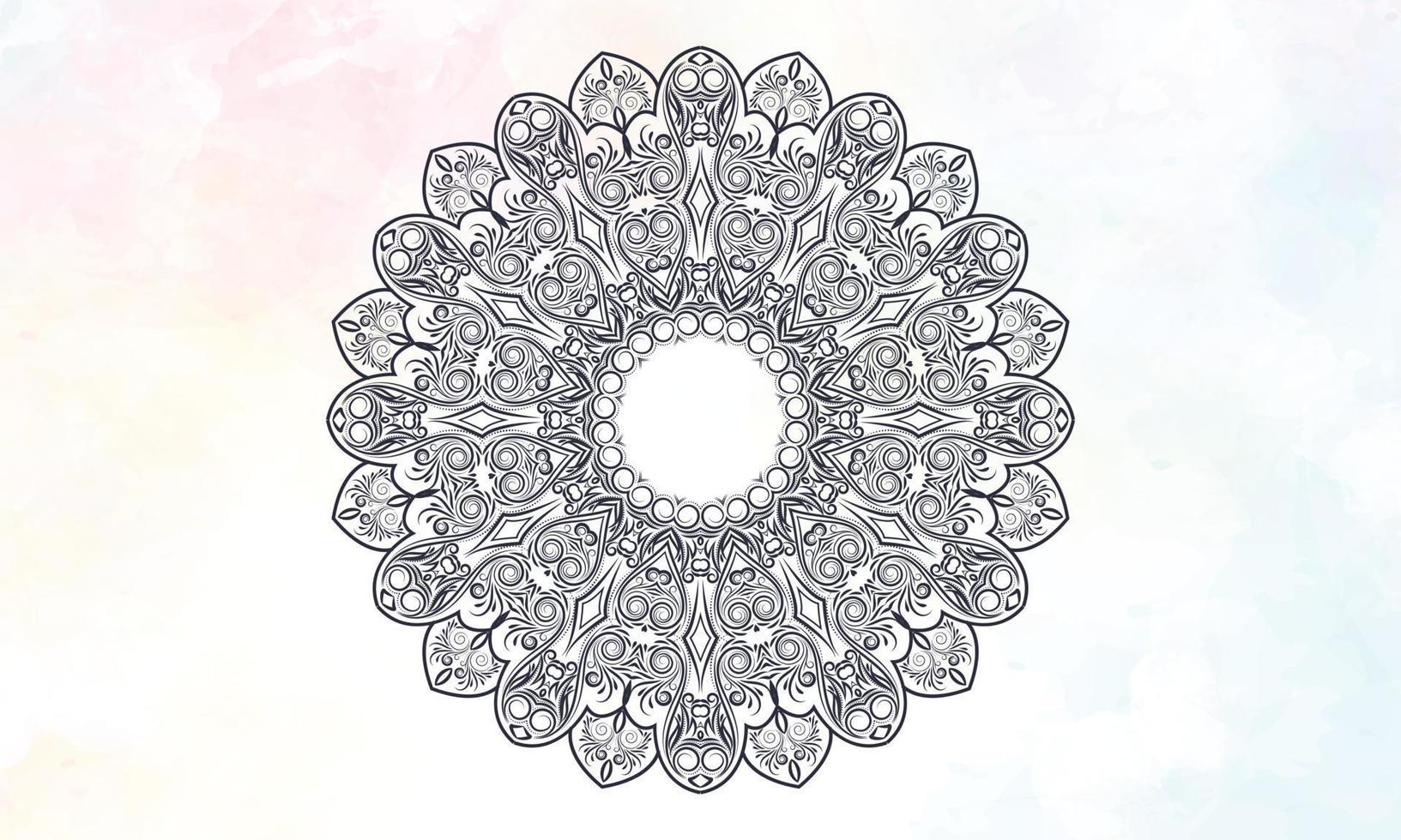 diseño de mandalas patrón de encaje redondo ornamental. vector