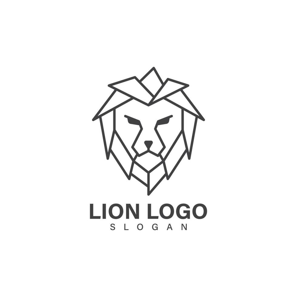 Lion head logo design vector