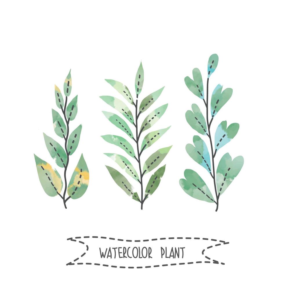 Free Vector  Watercolor summer element collection