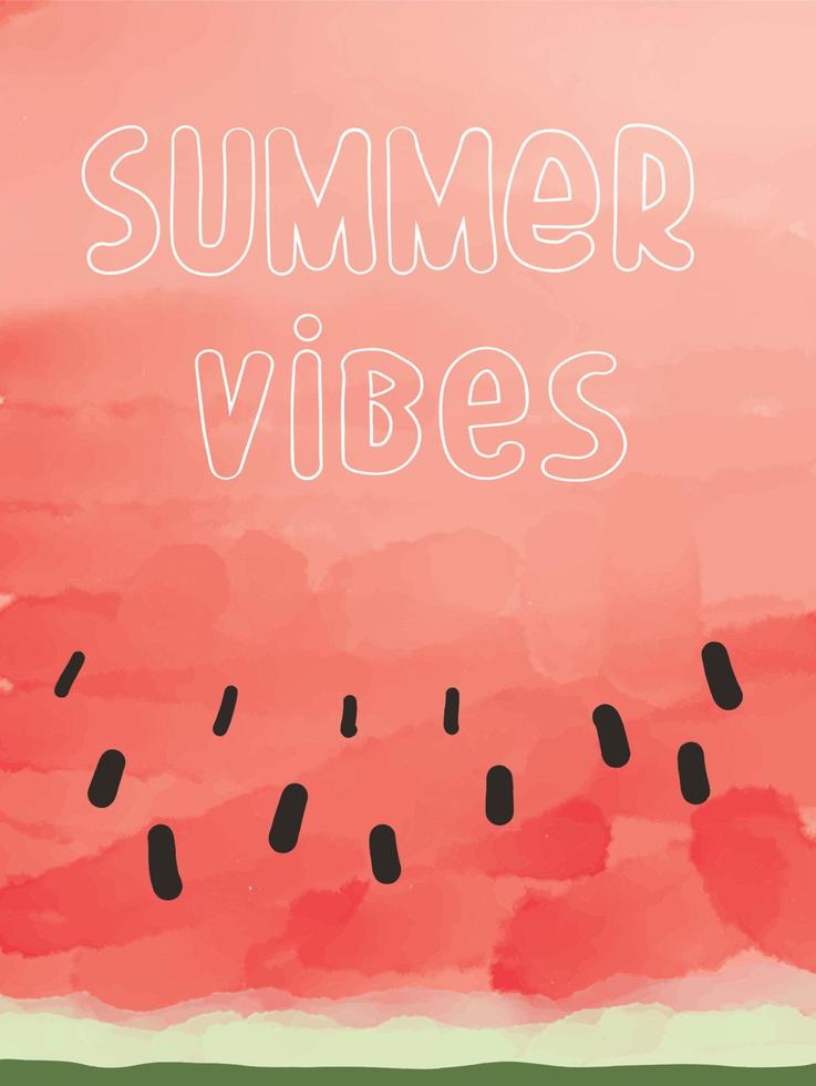 Quotes on a summer background of watermelon. Hello summer lettering and watermelon. vector