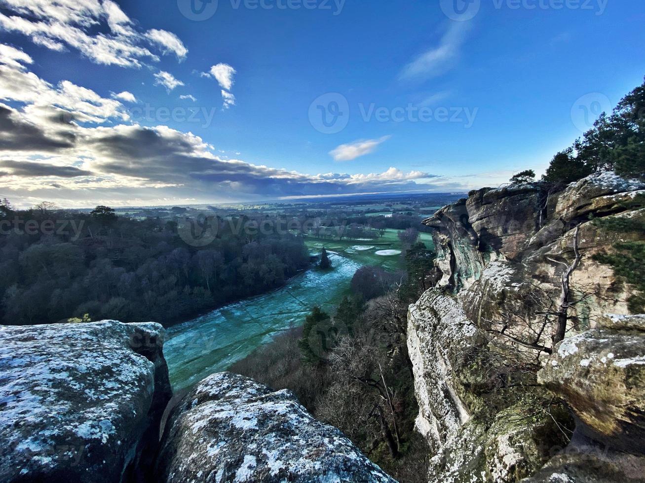 A view of the Shropshire Countryside at Hawkstone in the winter photo