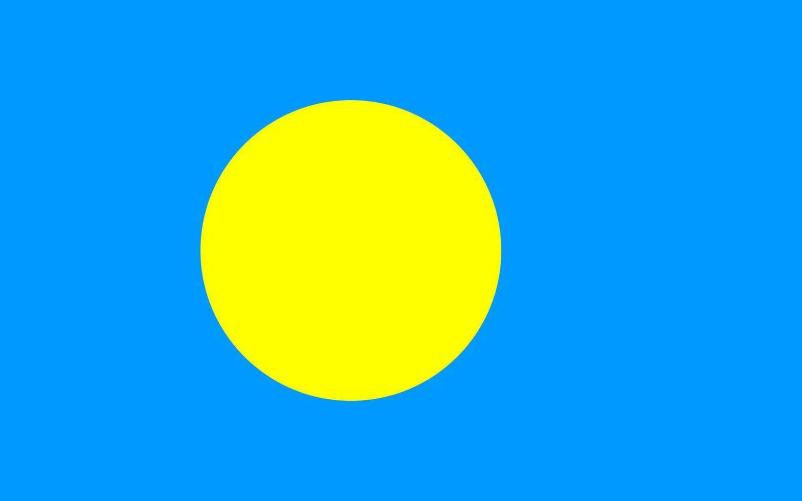 Flat Illustration of Palau flag vector