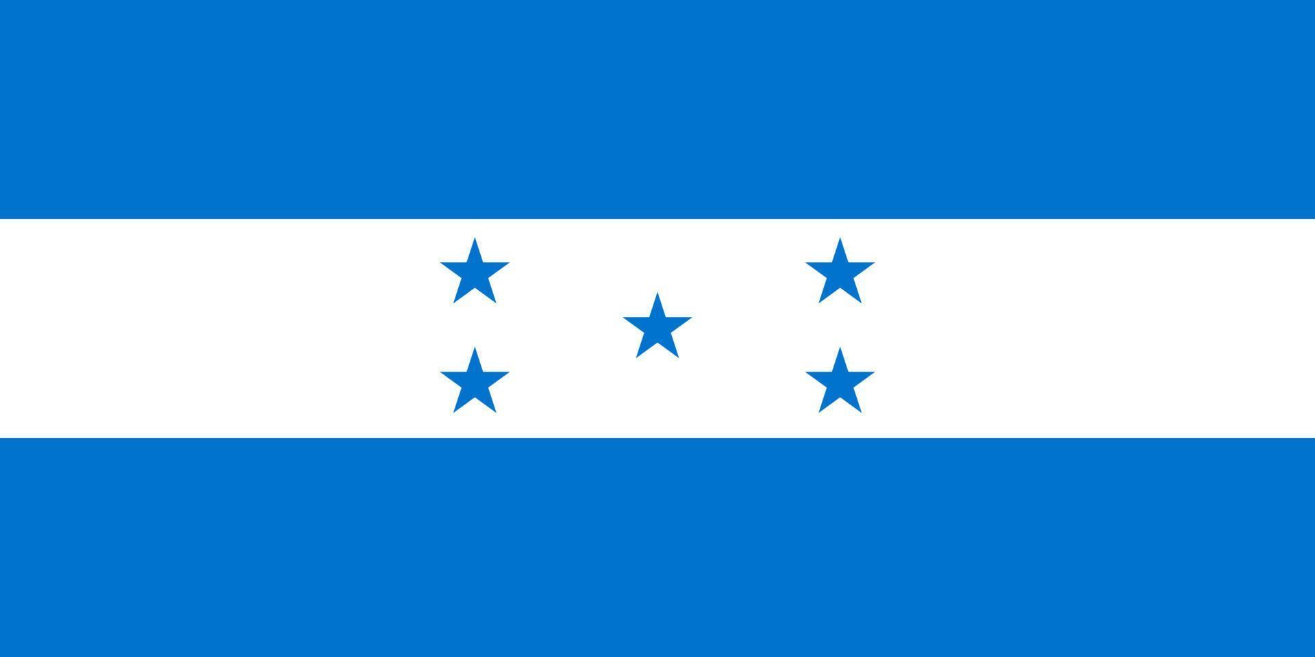 ilustración plana de la bandera de honduras vector