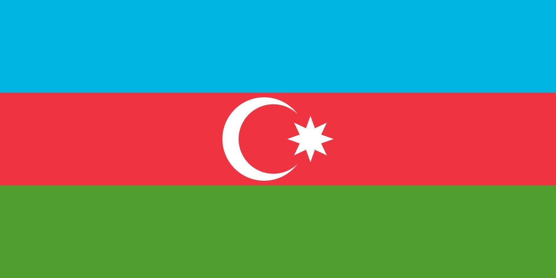 Flat Illustration of Azerbaijan flag vector
