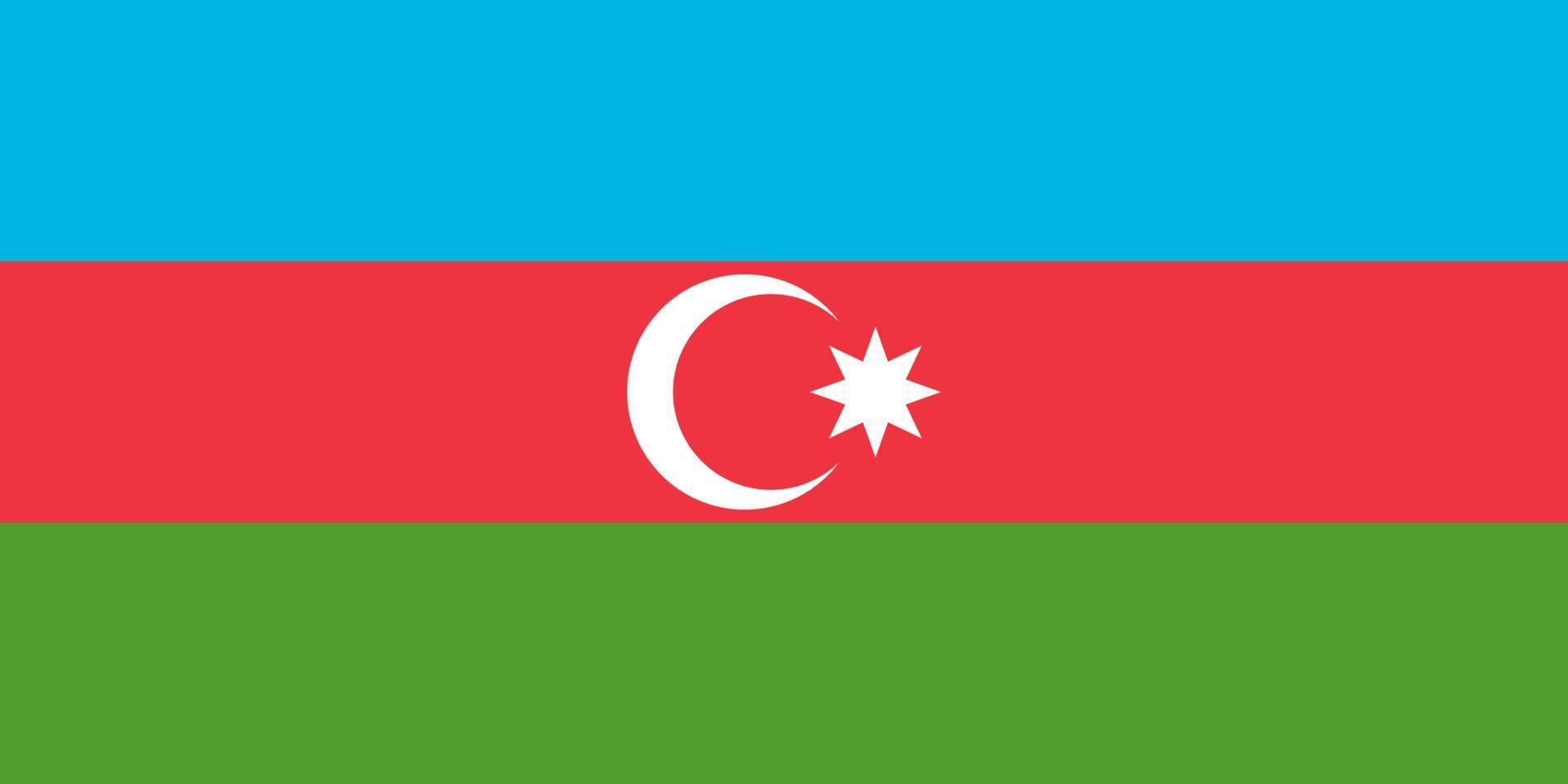 Flat Illustration of Azerbaijan flag vector