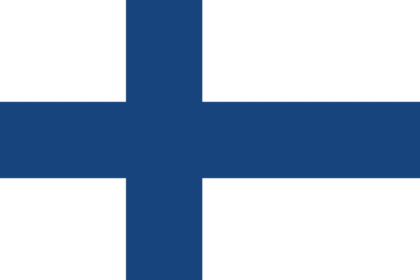 ilustración plana de la bandera de finlandia vector