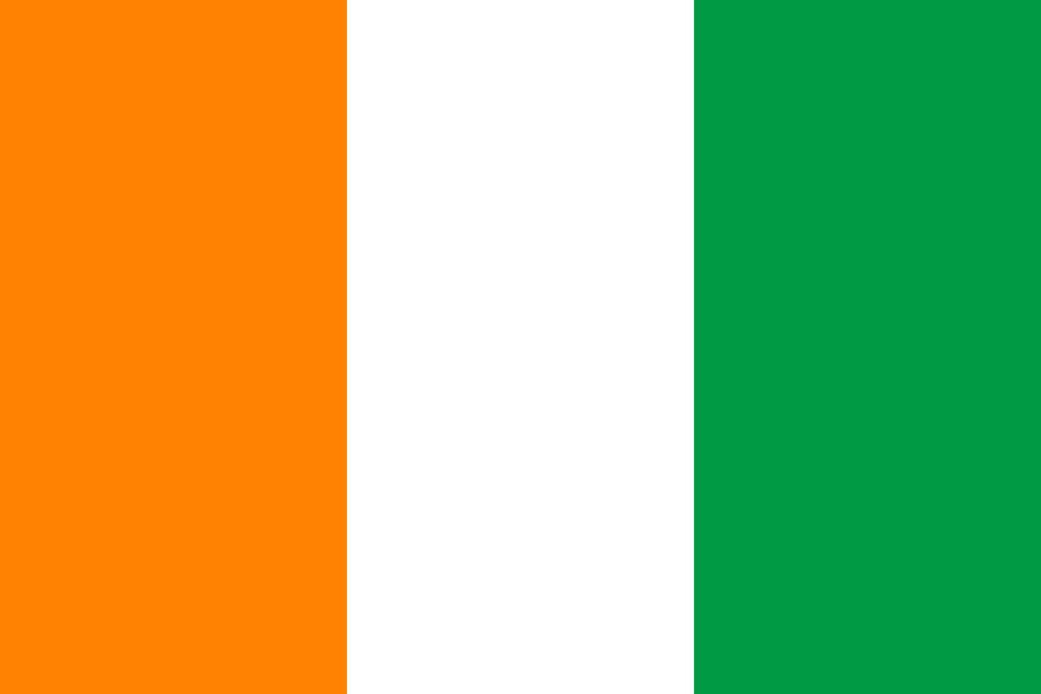 Flat Illustration of Ivory Coast flag vector