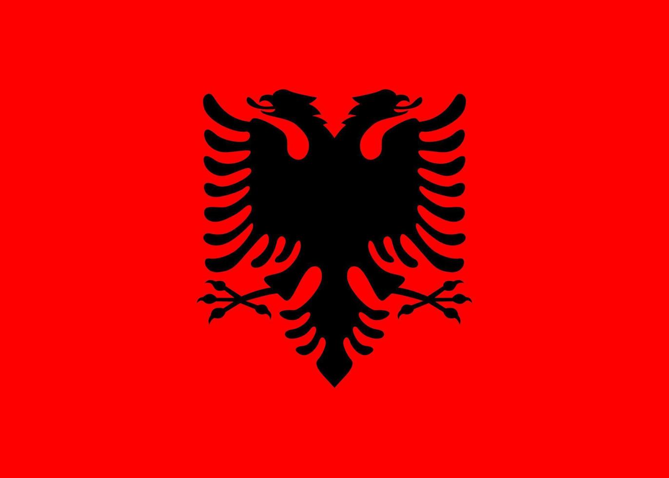 ilustración plana de la bandera de albania vector