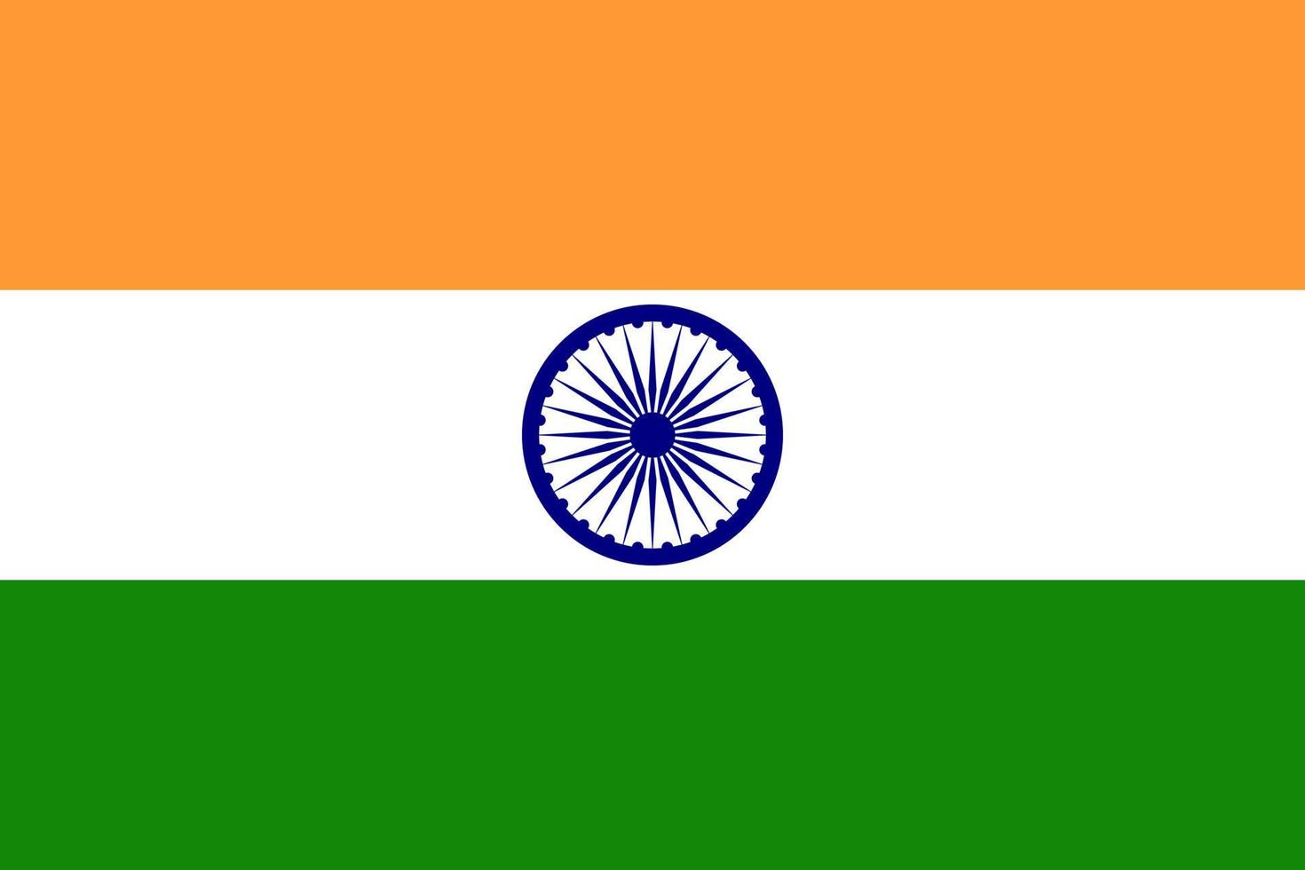 ilustración plana de la bandera india vector