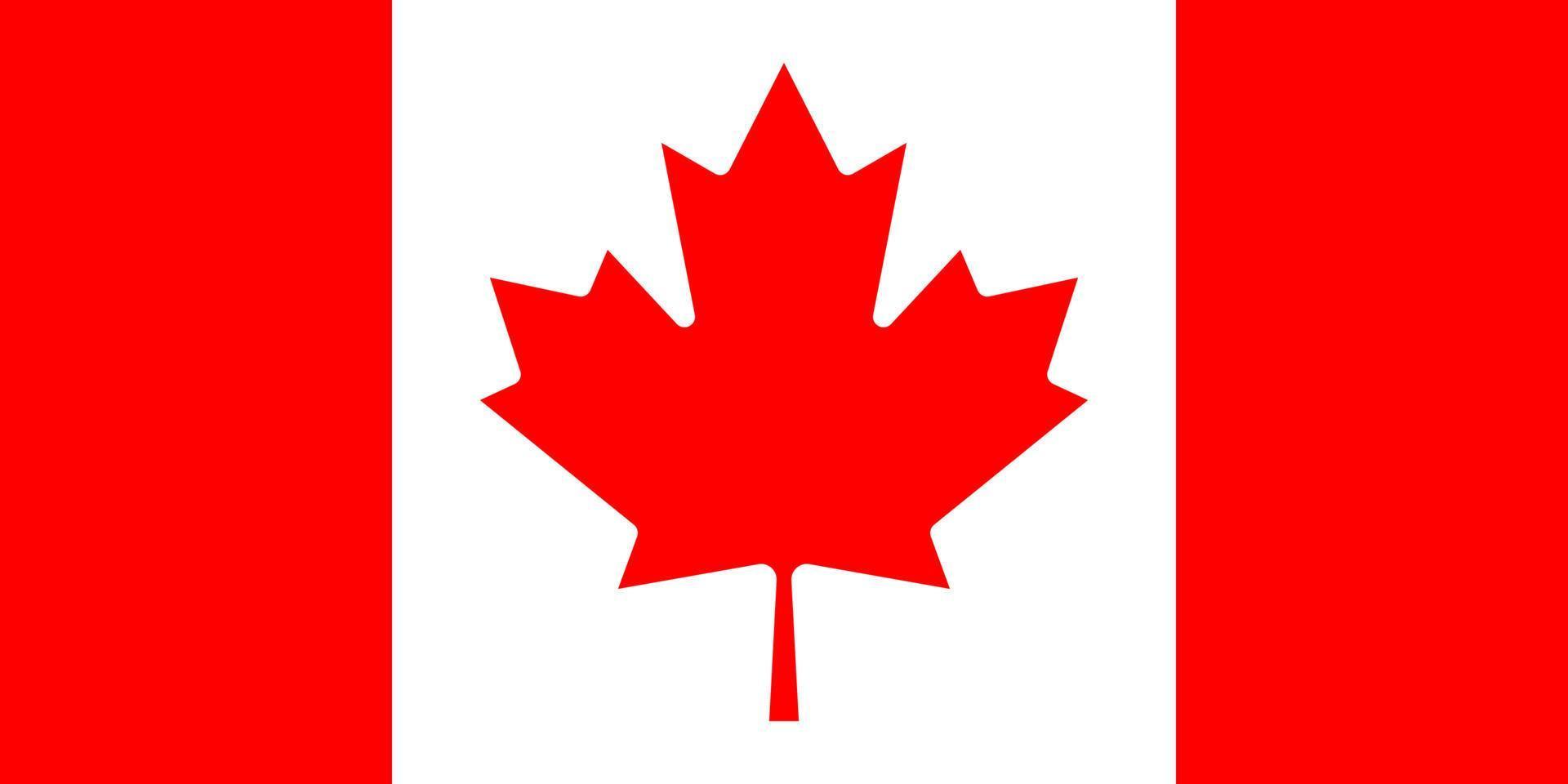 Flat Illustration of Canada flag vector