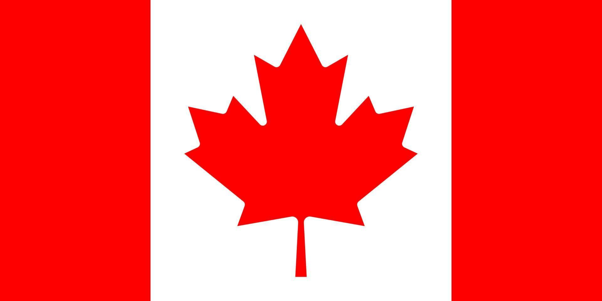 ilustración plana de la bandera de canadá vector