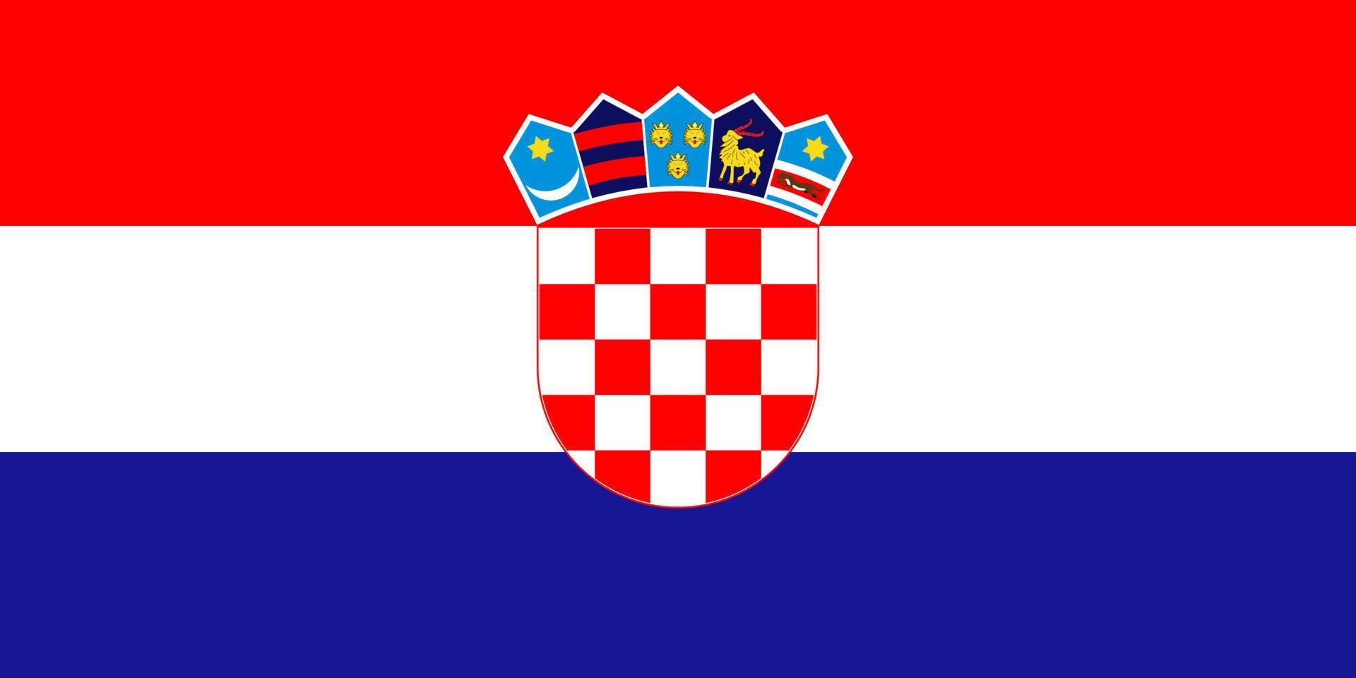 Flat Illustration of Croatia flag vector