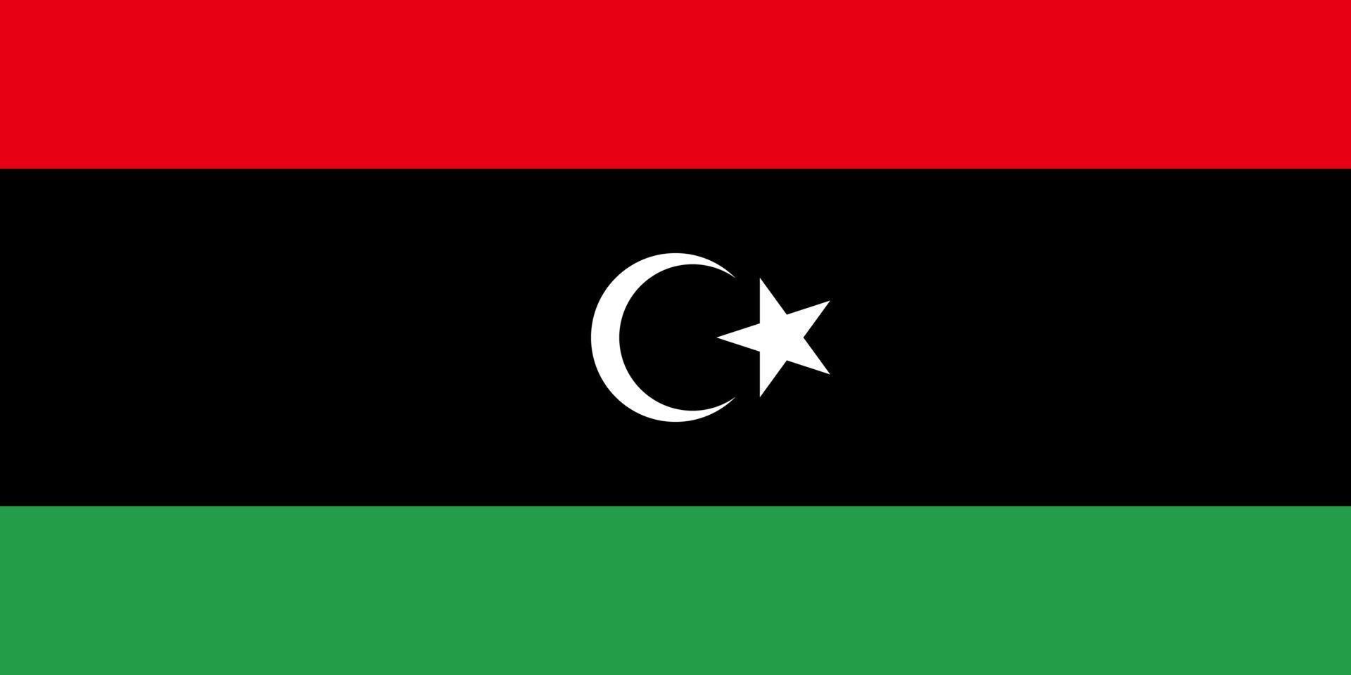 Flat Illustration of Libya flag vector