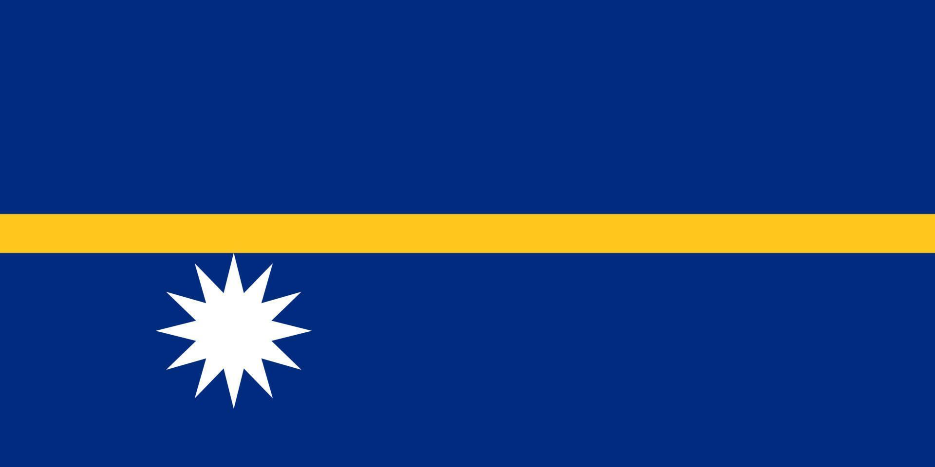 ilustración plana de la bandera de nauru vector