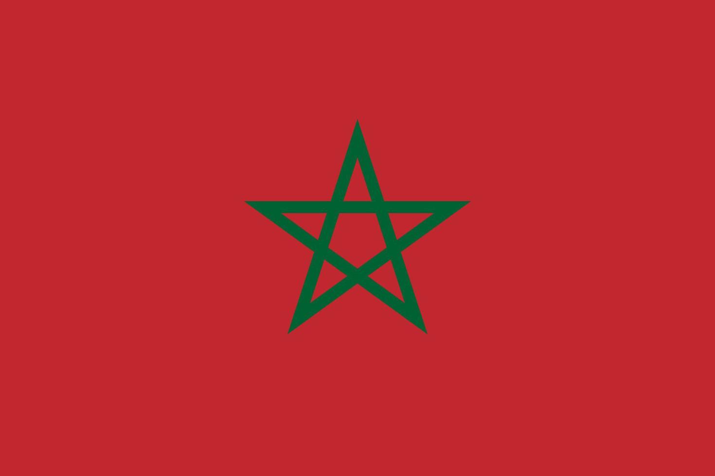 ilustración plana de la bandera de marruecos vector