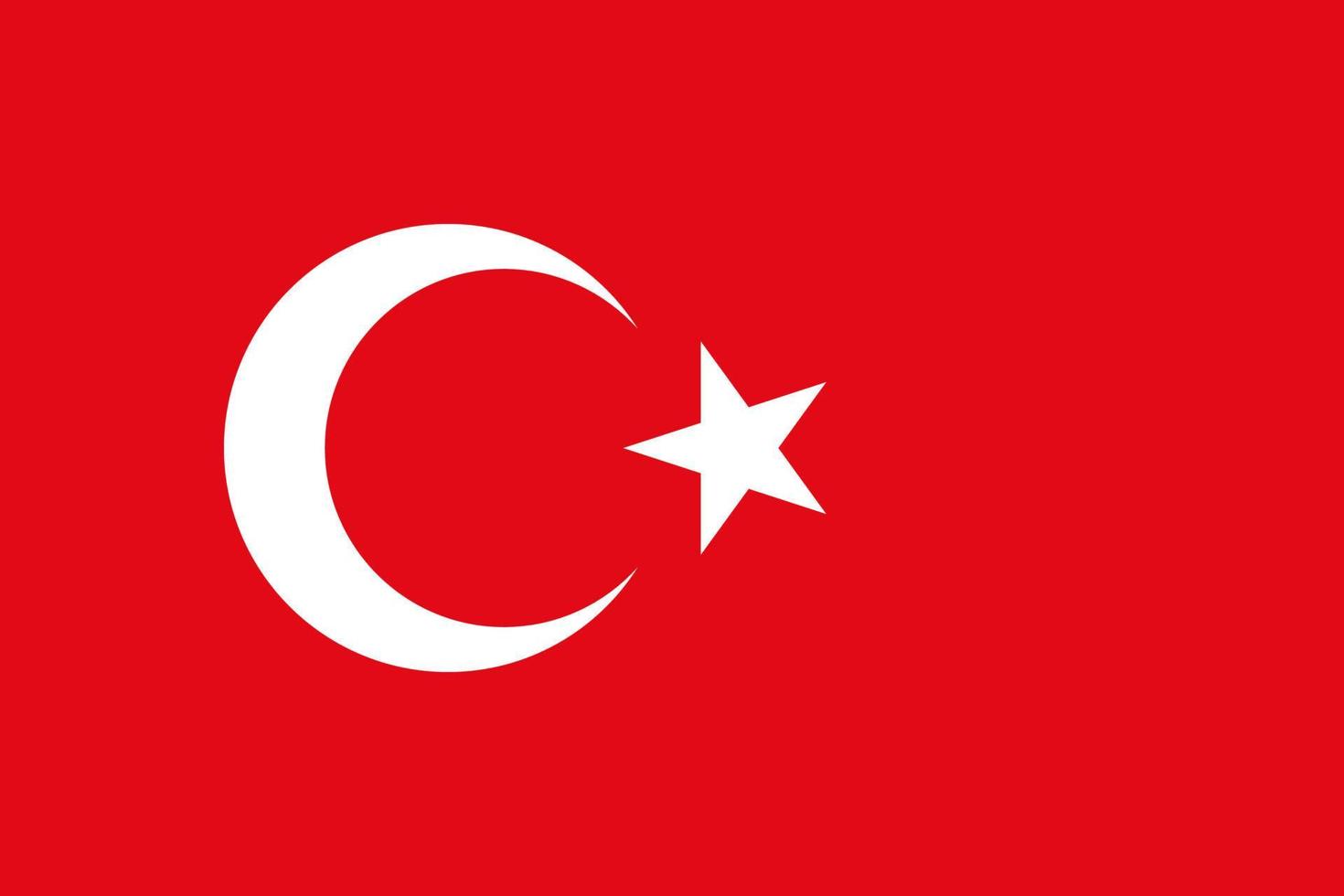 ilustración plana de la bandera de turquía vector