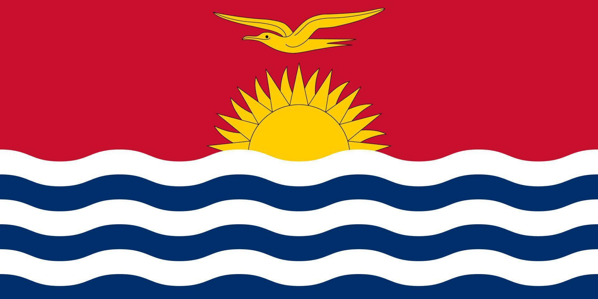 ilustración plana de la bandera de kiribati vector