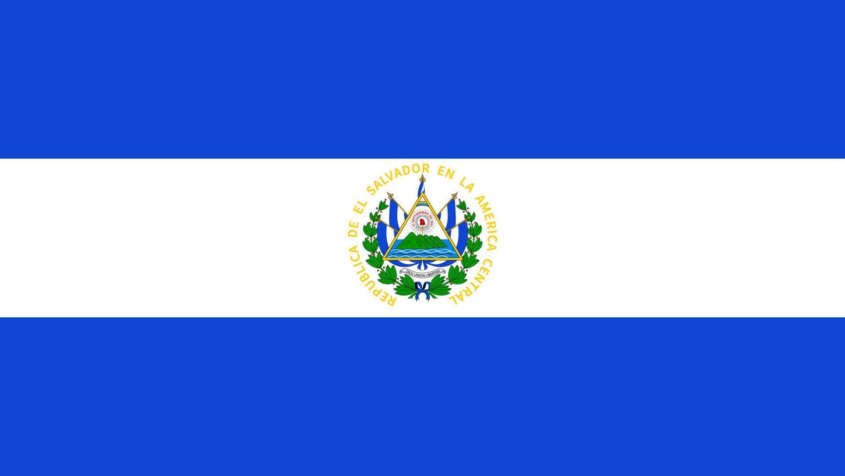 ilustración plana de la bandera de el salvador vector