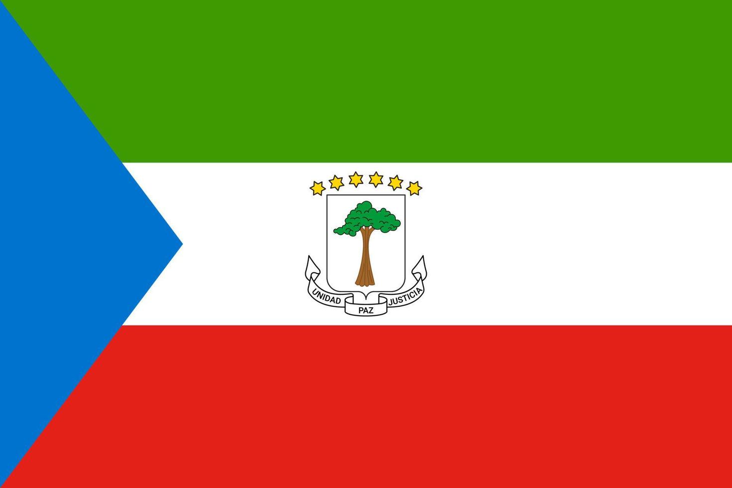 Flat Illustration of Equatorial Guinea flag vector