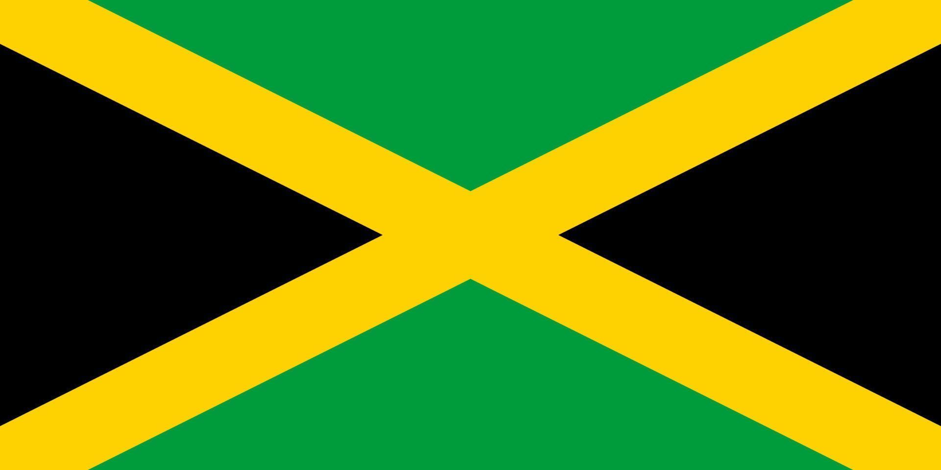 ilustración plana de la bandera de jamaica vector