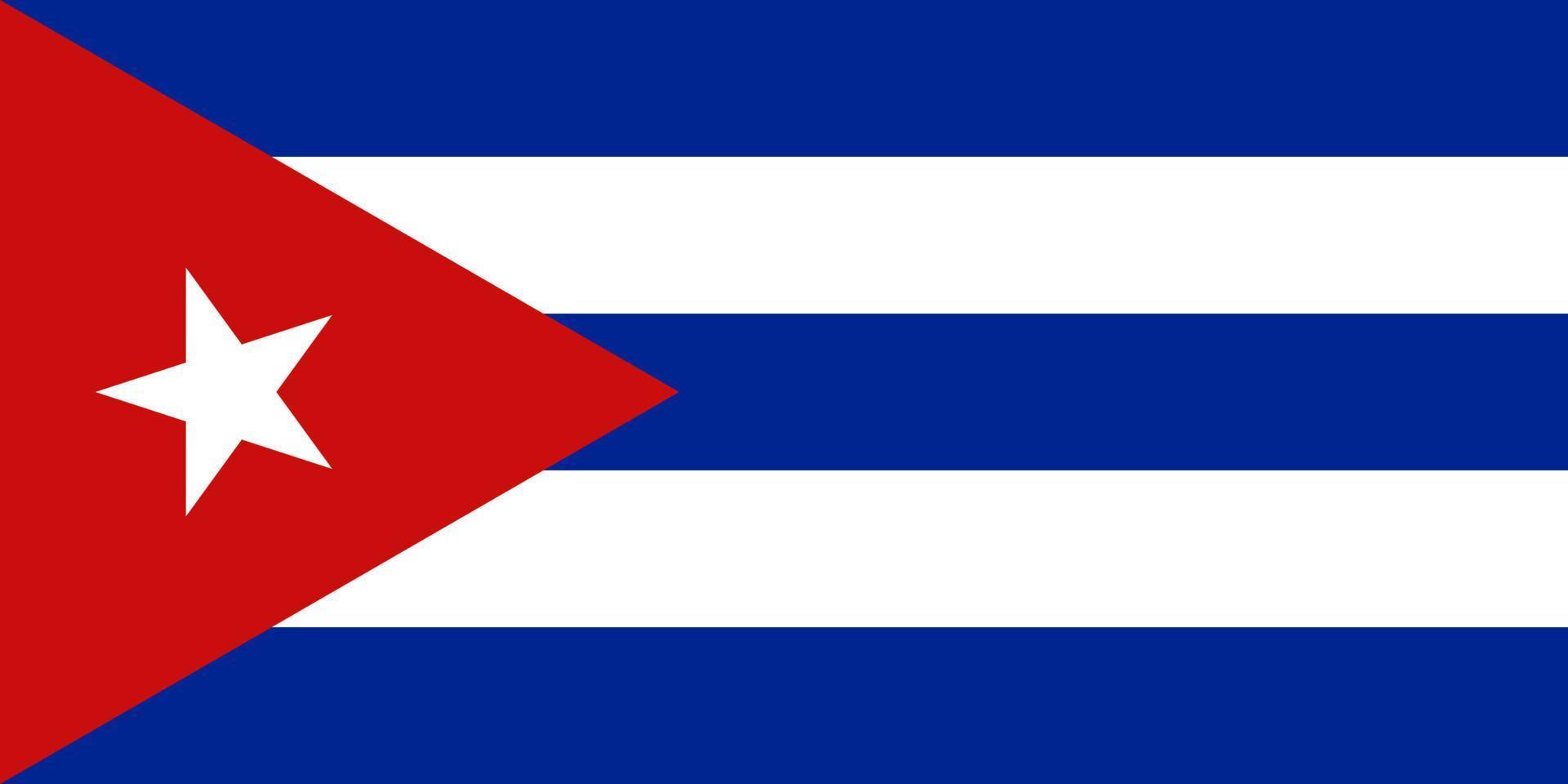 Flat Illustration of Cuba flag vector