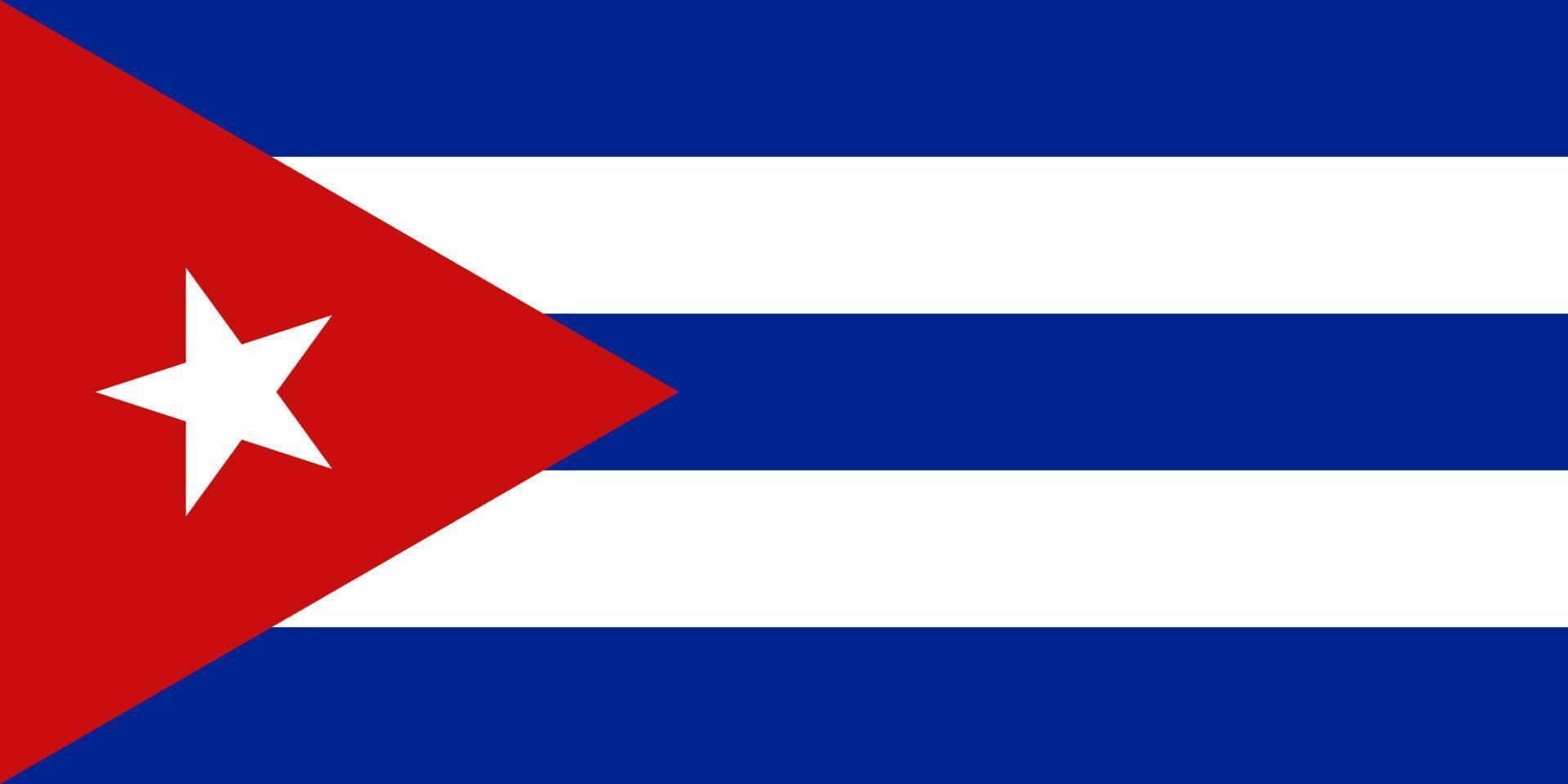 ilustración plana de la bandera de cuba vector