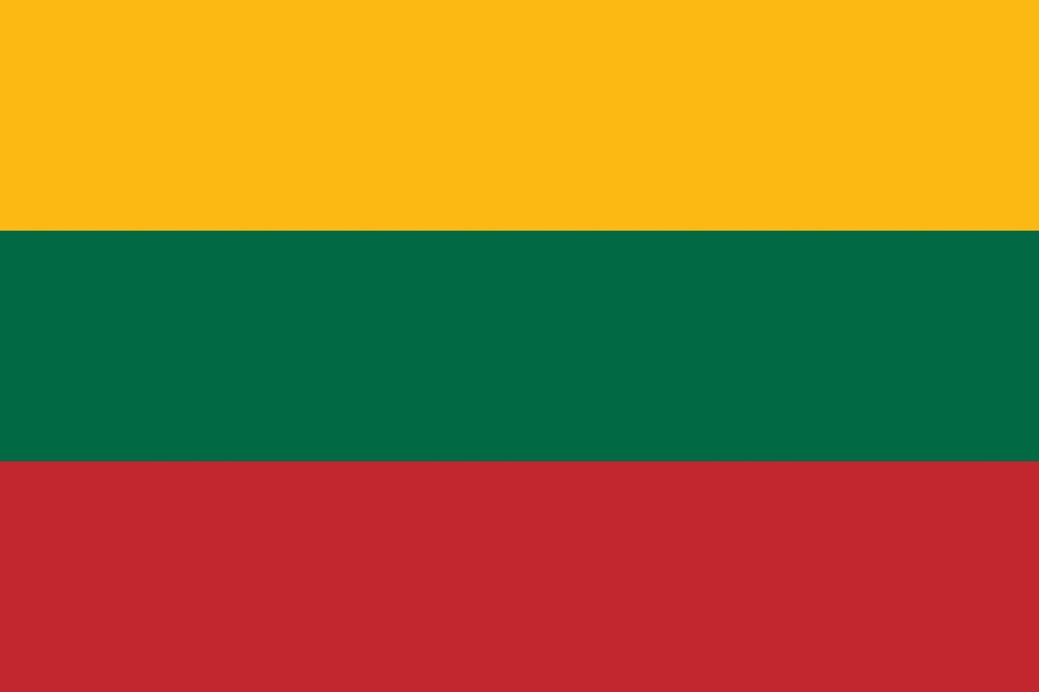 Flat Illustration of Lithuania flag vector