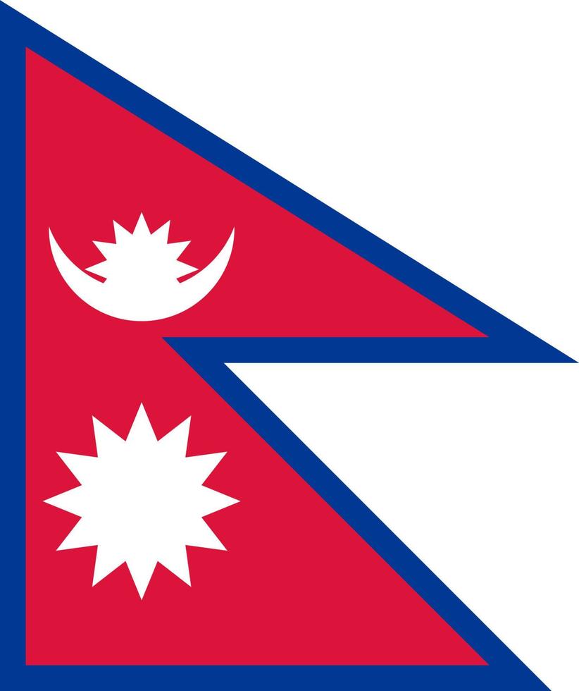 ilustración plana de la bandera de nepal vector