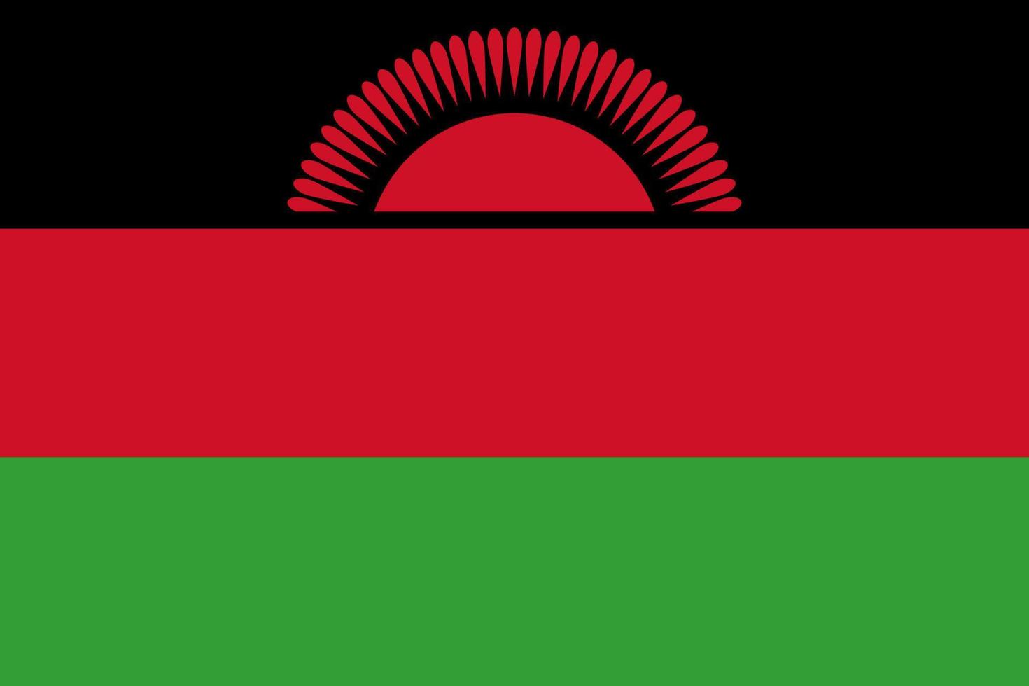 Flat Illustration of Malawi Flag vector