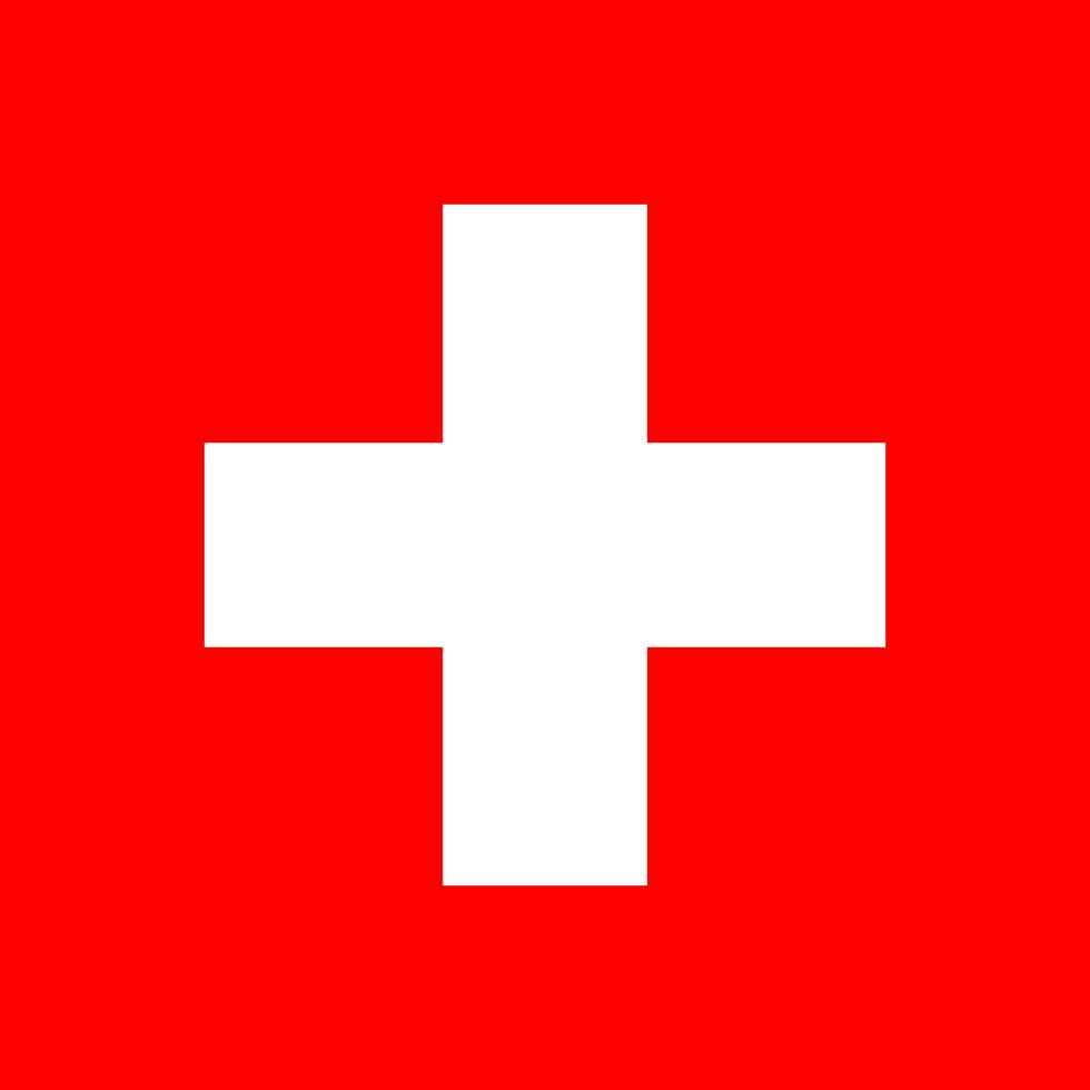 ilustración plana de la bandera suiza vector