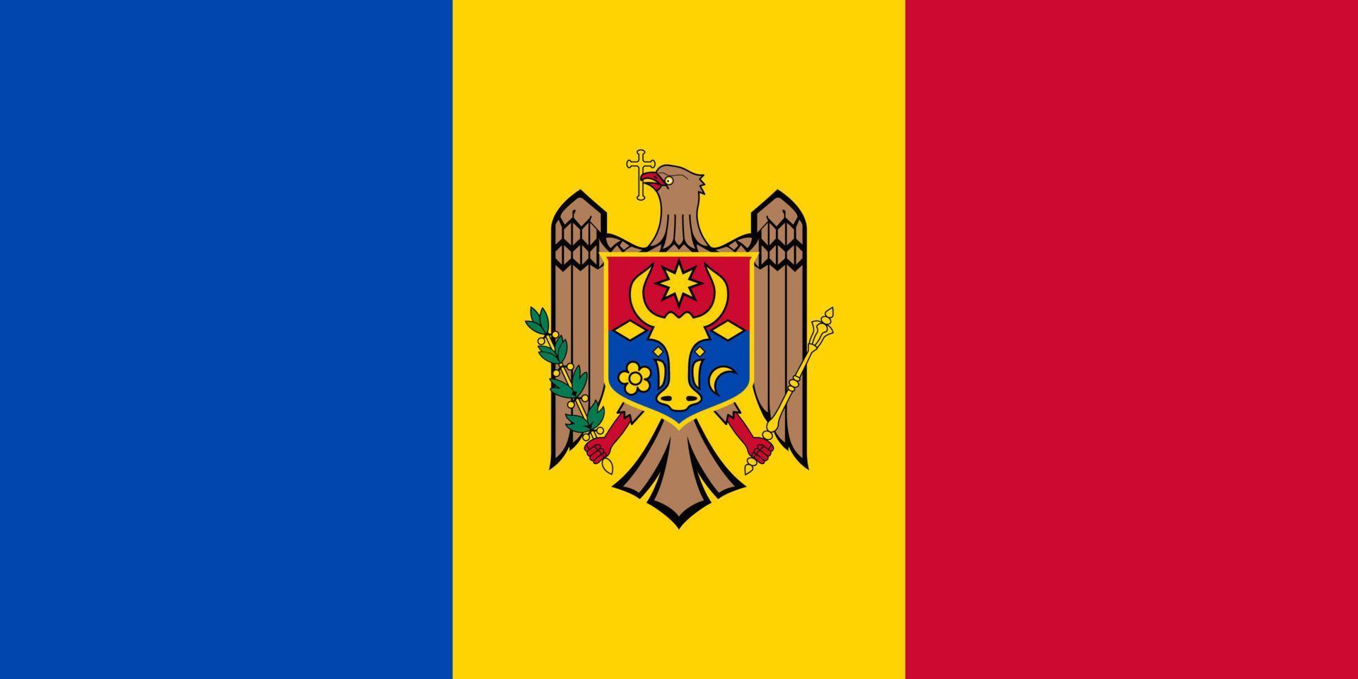 Flat Illustration of Moldova flag vector