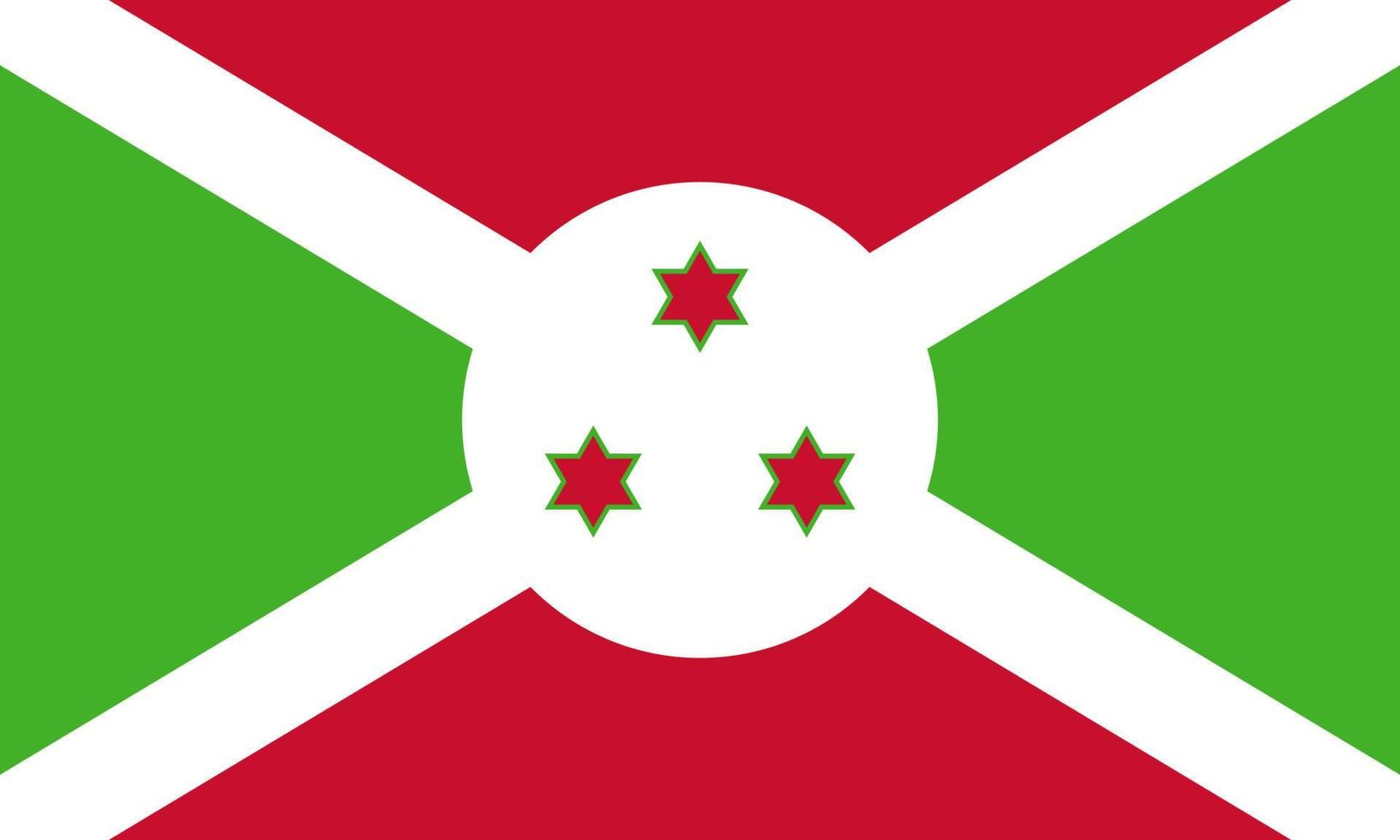 Flat Illustration of burundi flag vector