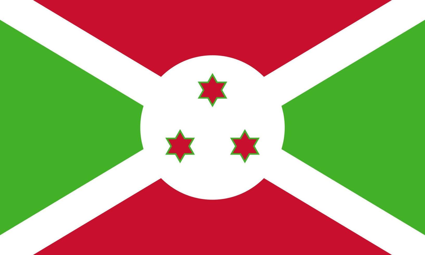 ilustración plana de la bandera de burundi vector