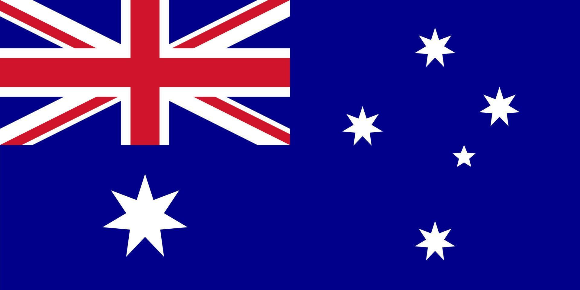 ilustración plana de la bandera de australia vector