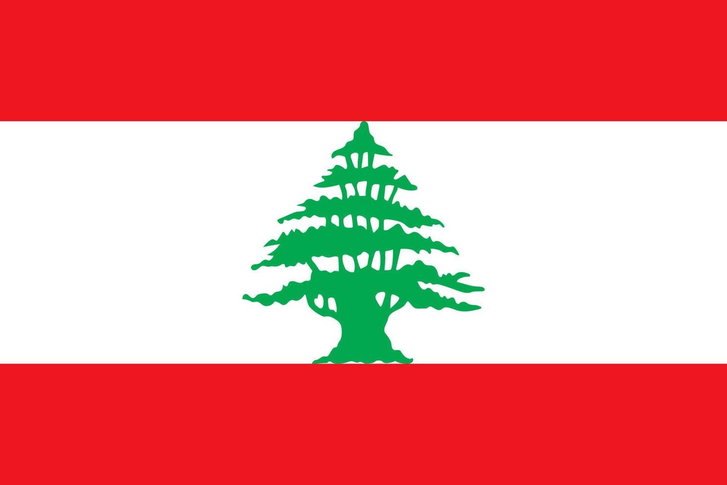 Flat Illustration of Lebanon flag vector