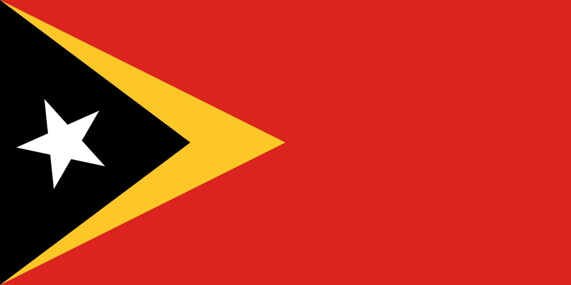 Flat Illustration of East Timor flag vector