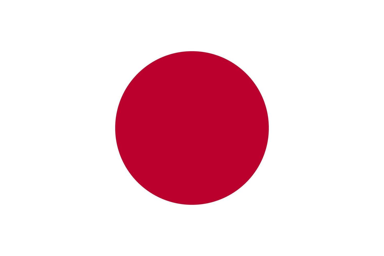 ilustración plana de la bandera de japón vector