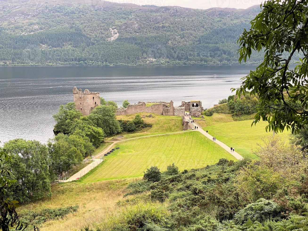 A view of Urquhart Castle in Scotland photo
