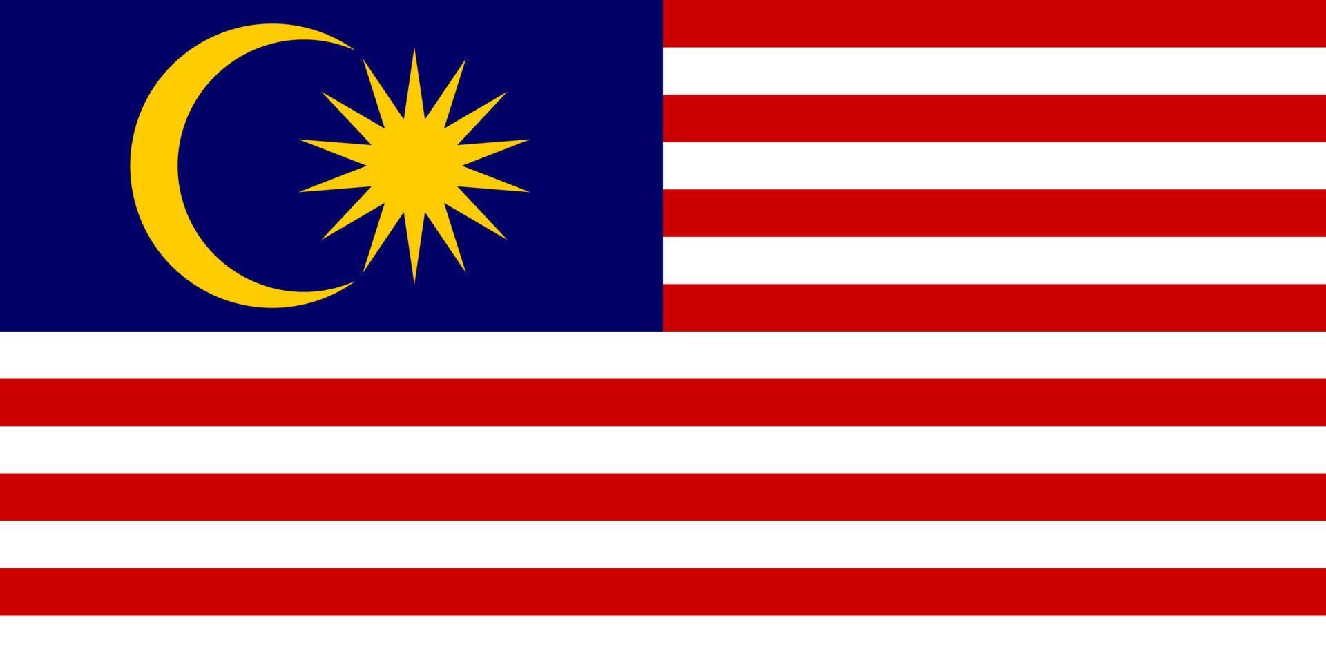 Flat Illustration of Malaysia flag vector