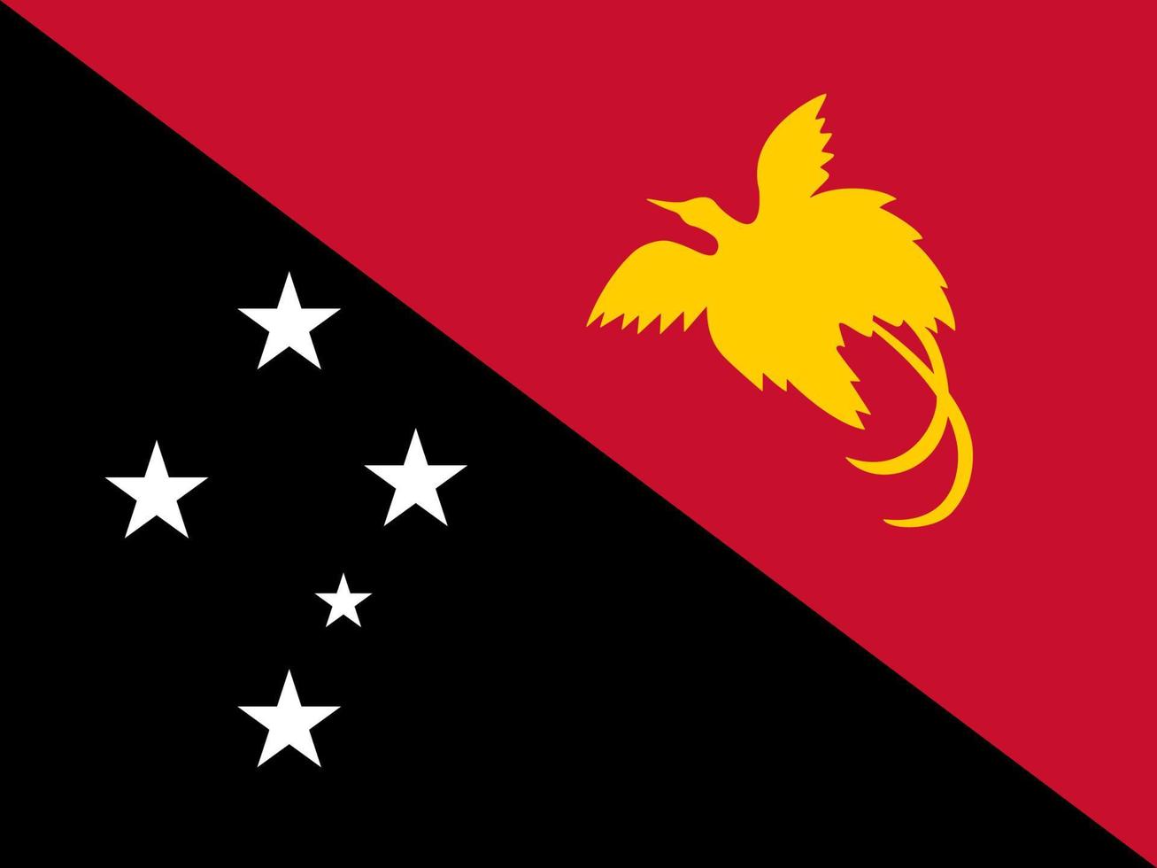 Flat Illustration of Papua New Guinea flag vector