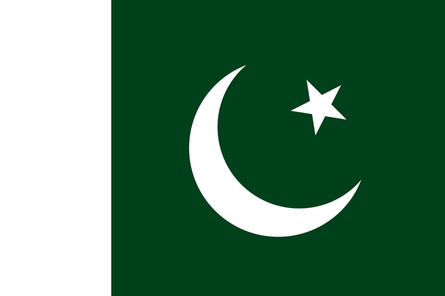 ilustración plana de la bandera de pakistán vector