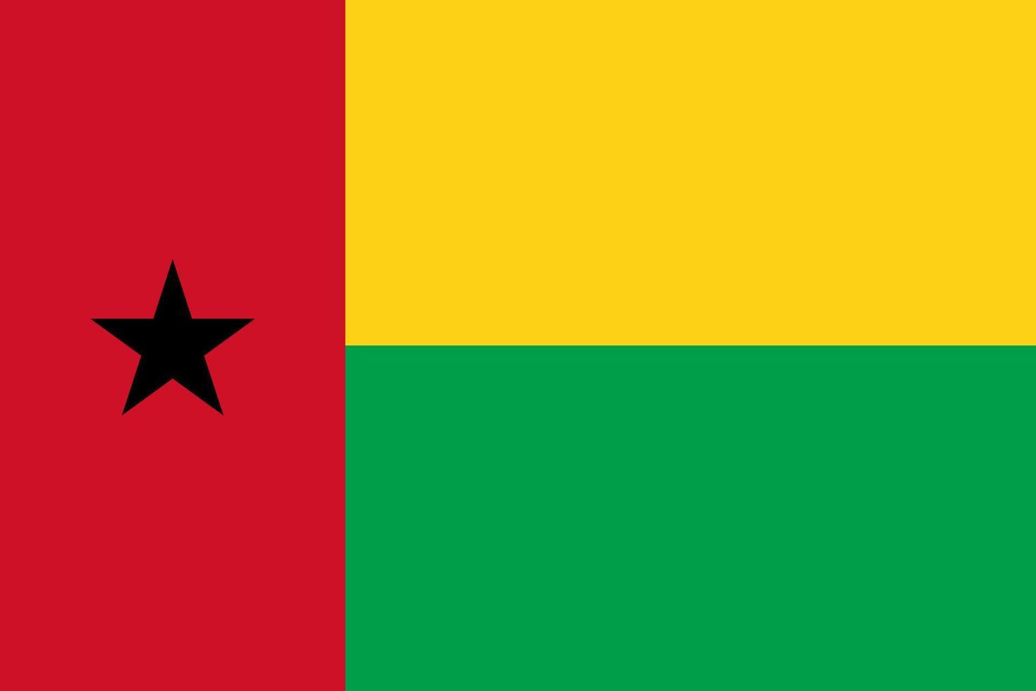 Flat Illustration of Guinea Bissau flag vector