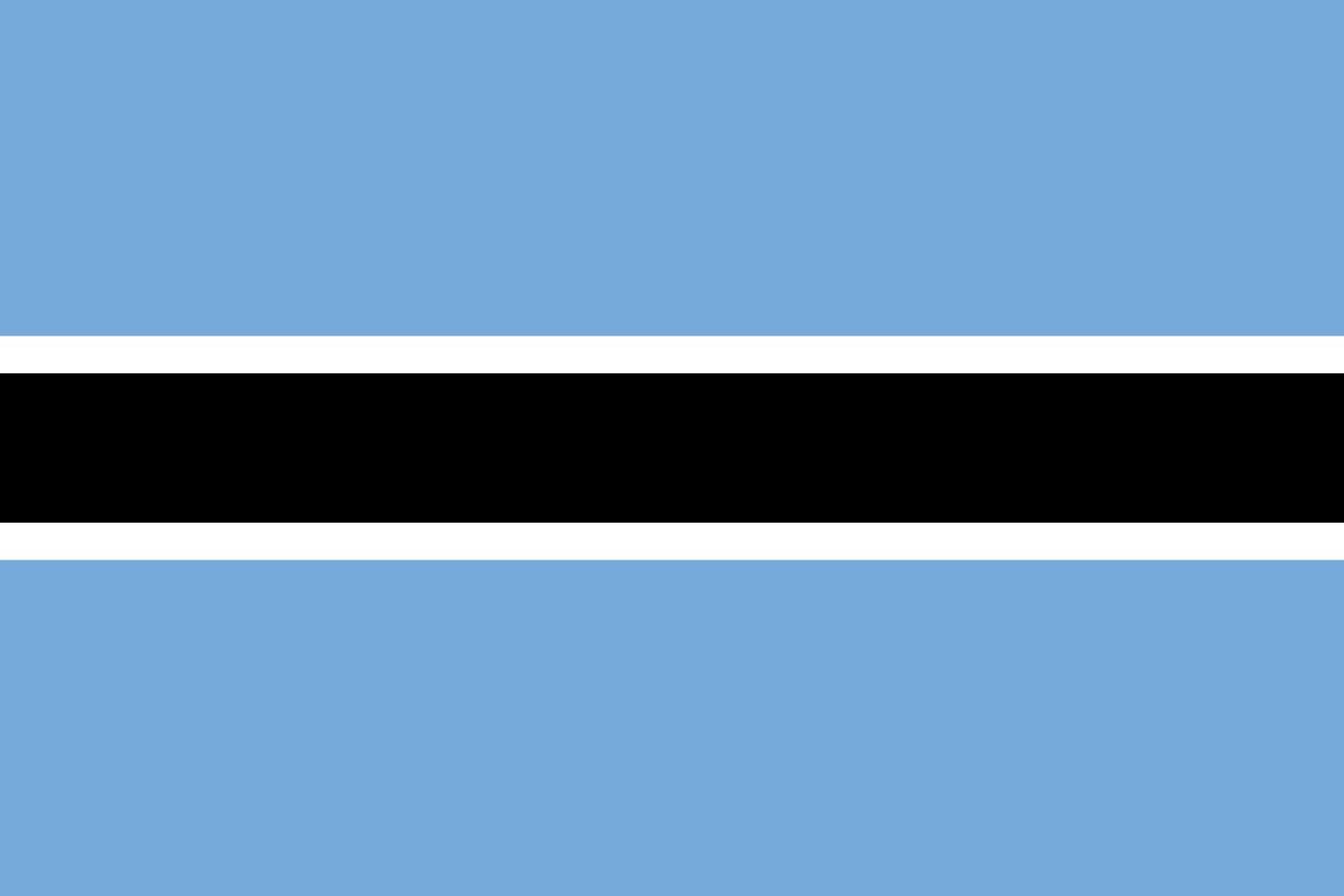 Flat Illustration of botswana flag vector
