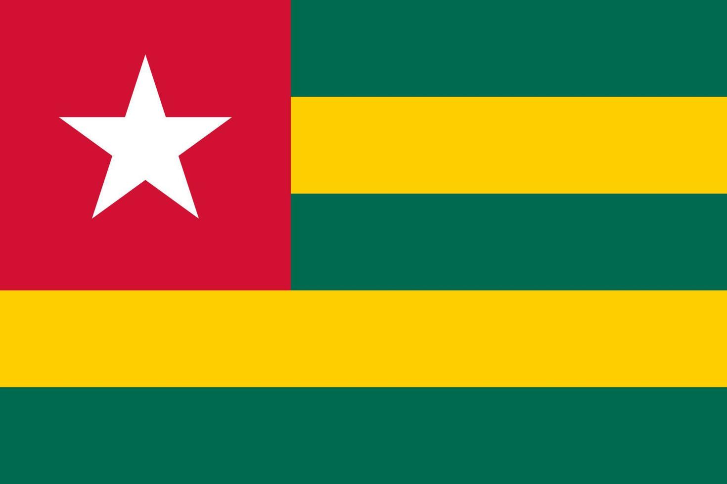 ilustración plana de la bandera de togo vector