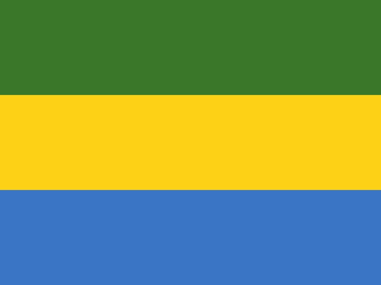 Flat Illustration of Gabon flag vector
