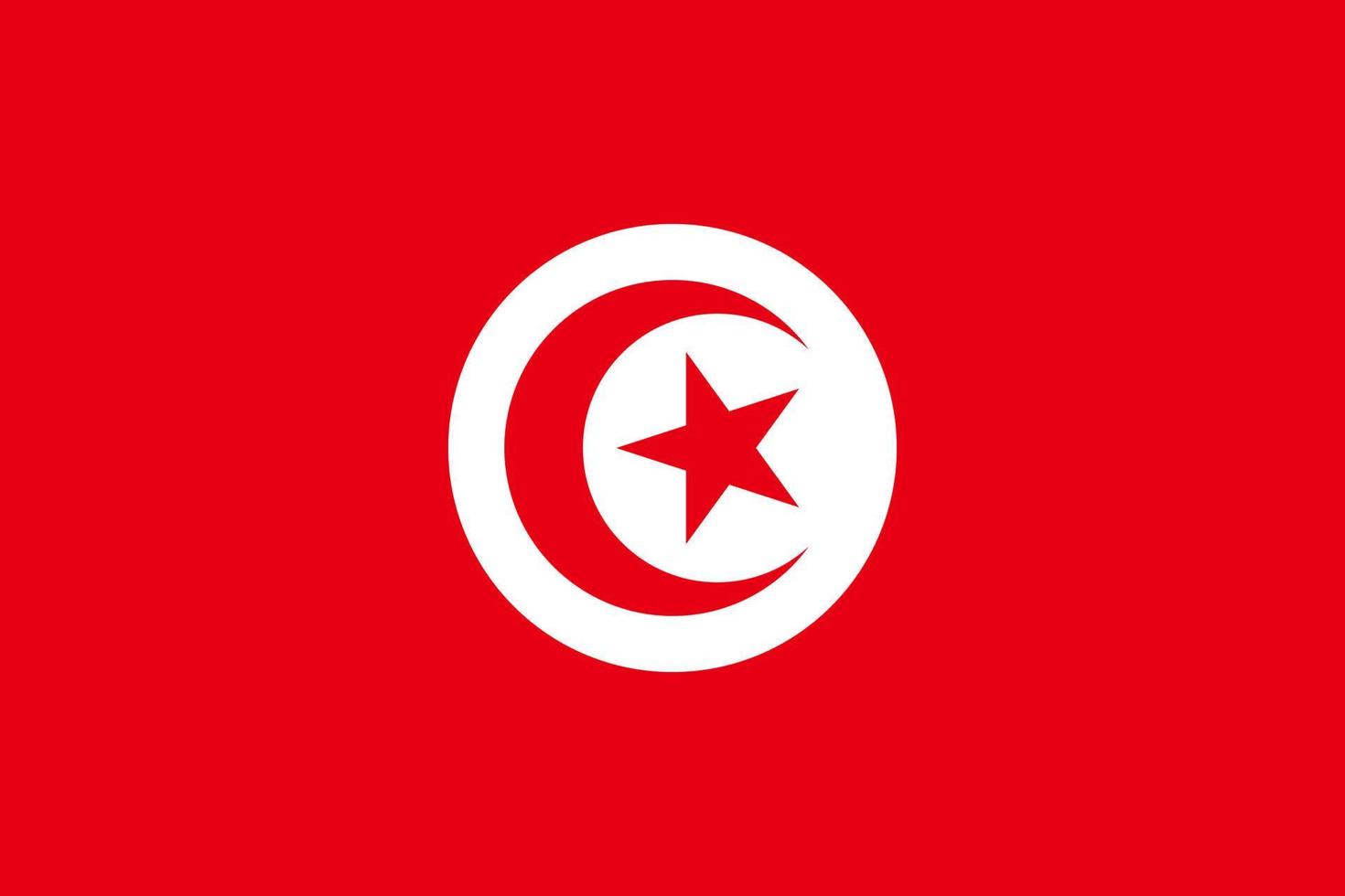 Flat Illustration of Tunisia flag vector