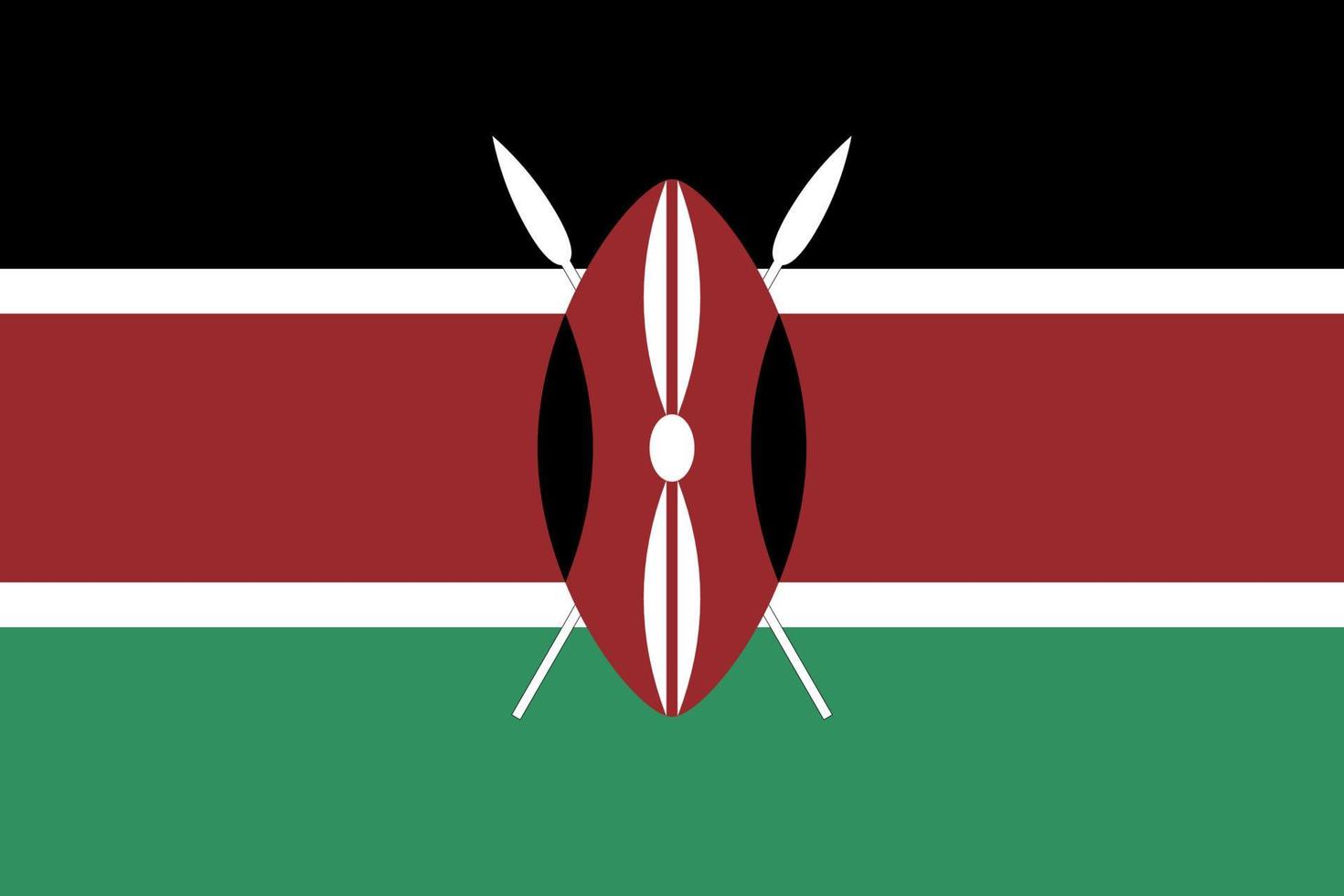 Flat Illustration of Kenya flag vector