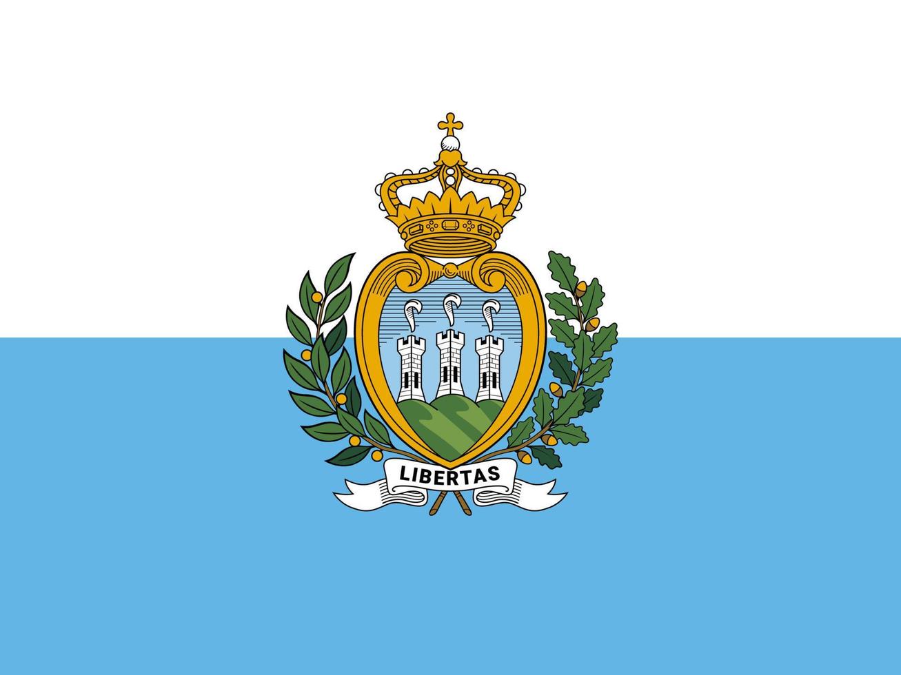 ilustración plana de la bandera de san marino vector