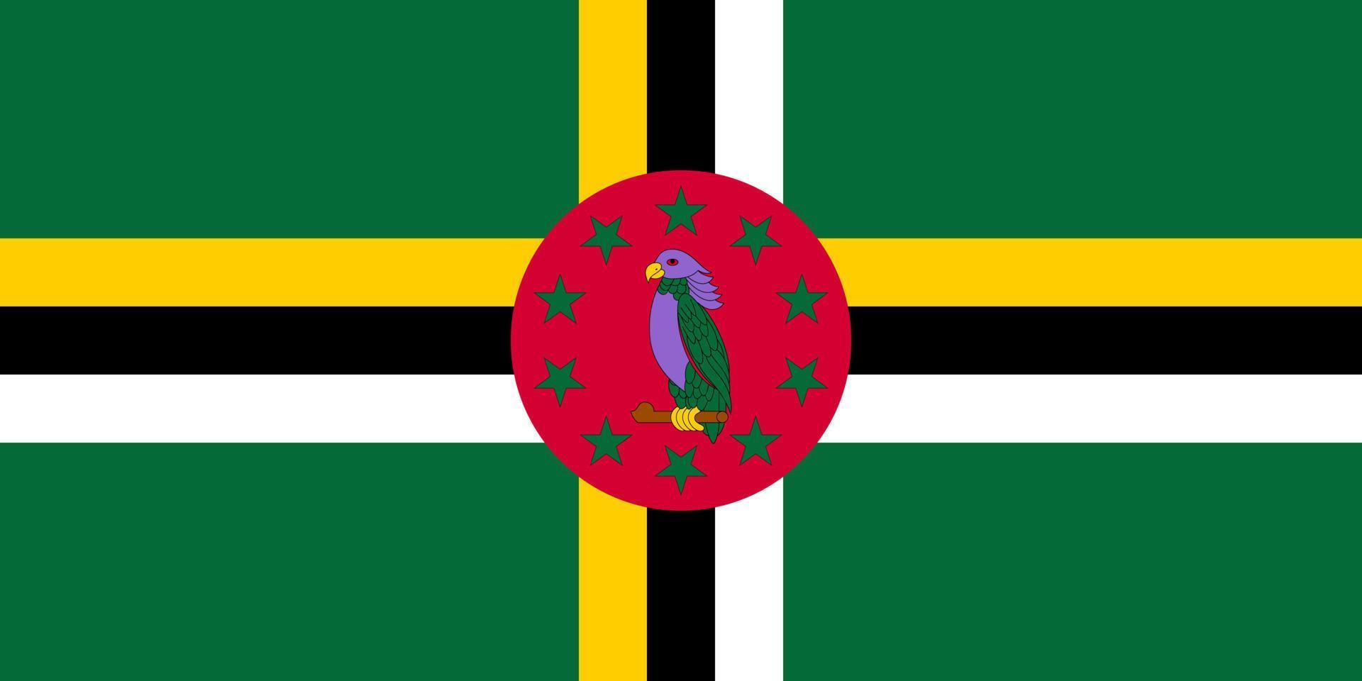 Flat Illustration of Dominica flag vector